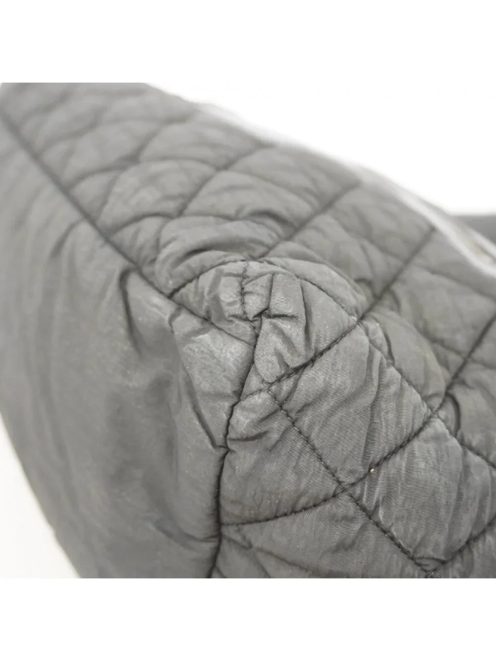 Chanel Tote Coco Cocoon Nylon Black Silver